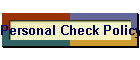 Personal Check Policy